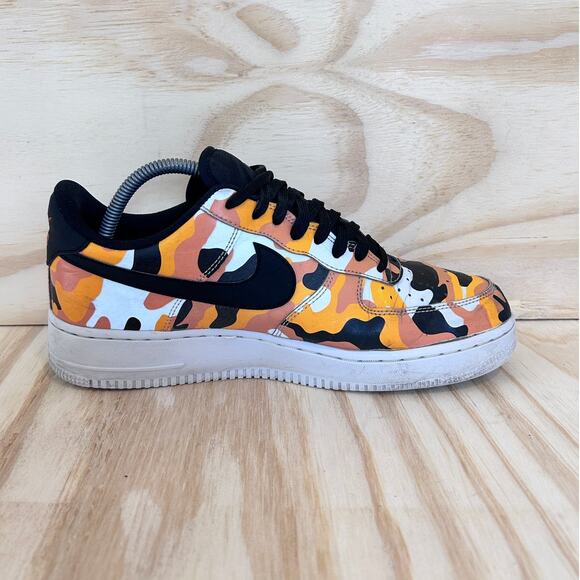 Nike - Air Force 1 Low Camo - Sneakers - Orange/White - Men's - 9 - 823511-800 - Picture 5 of 9